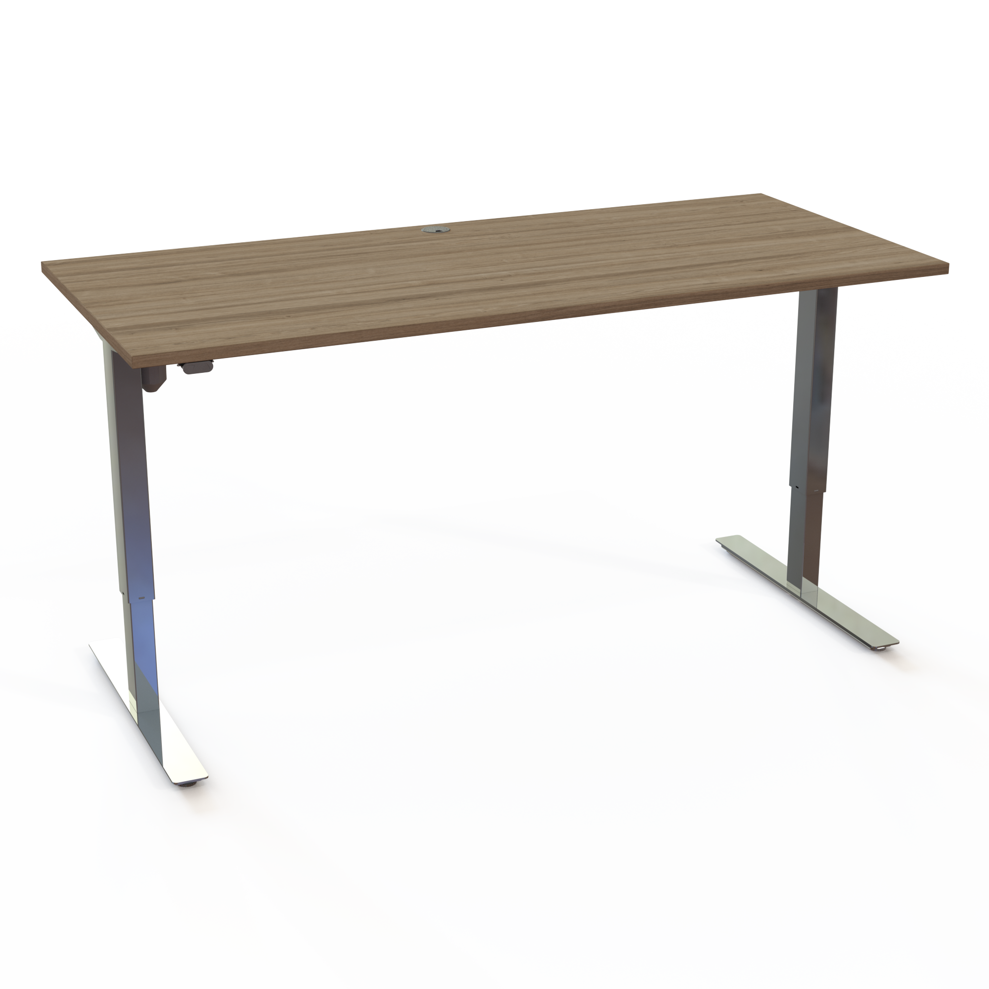 Electric Adjustable Desk | 180x80 cm | Walnut with chrome frame