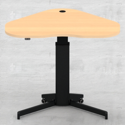 Electric Adjustable Desk | 117x90 cm | Beech with black frame
