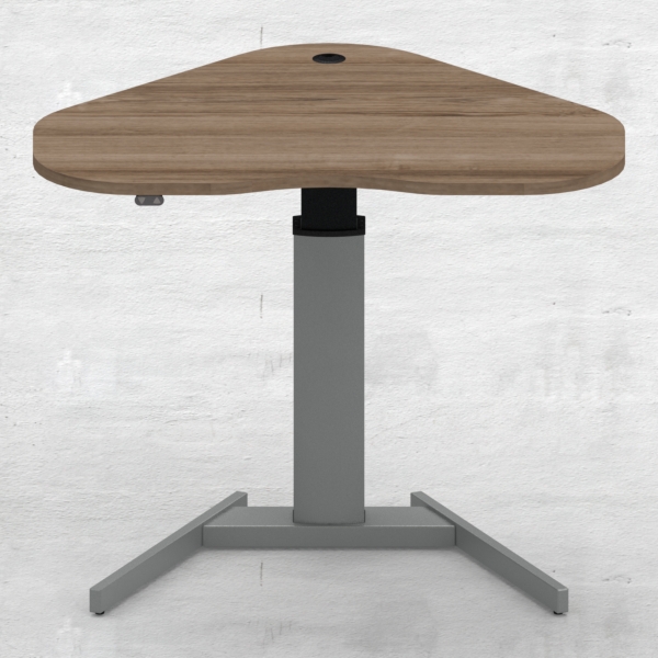 Electric Adjustable Desk | 117x90 cm | Walnut with silver frame
