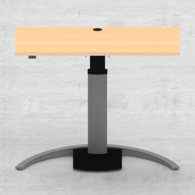 Electric Adjustable Desk | 120x60 cm | Beech with silver frame