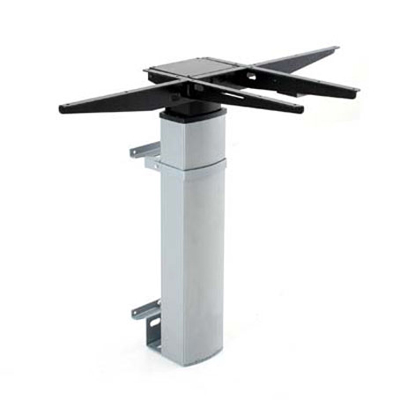 Wall mounted Electric Desk Frame | 1-Column | Silver