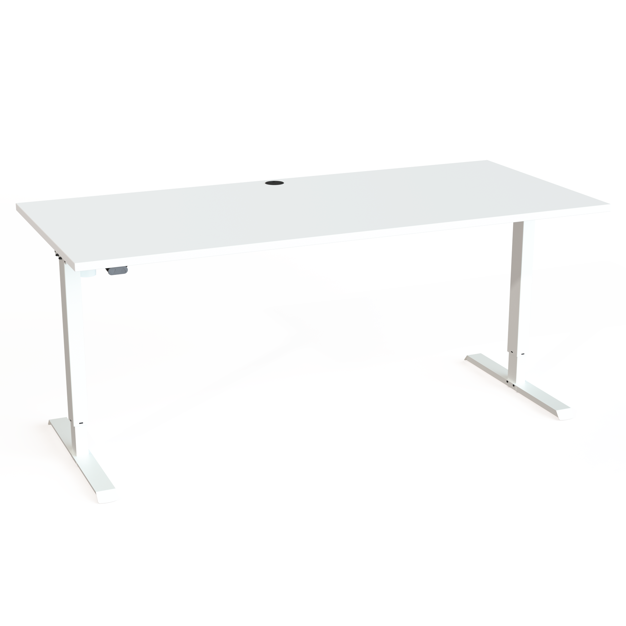 Electric Adjustable Desk | 180x80 cm | White with white frame
