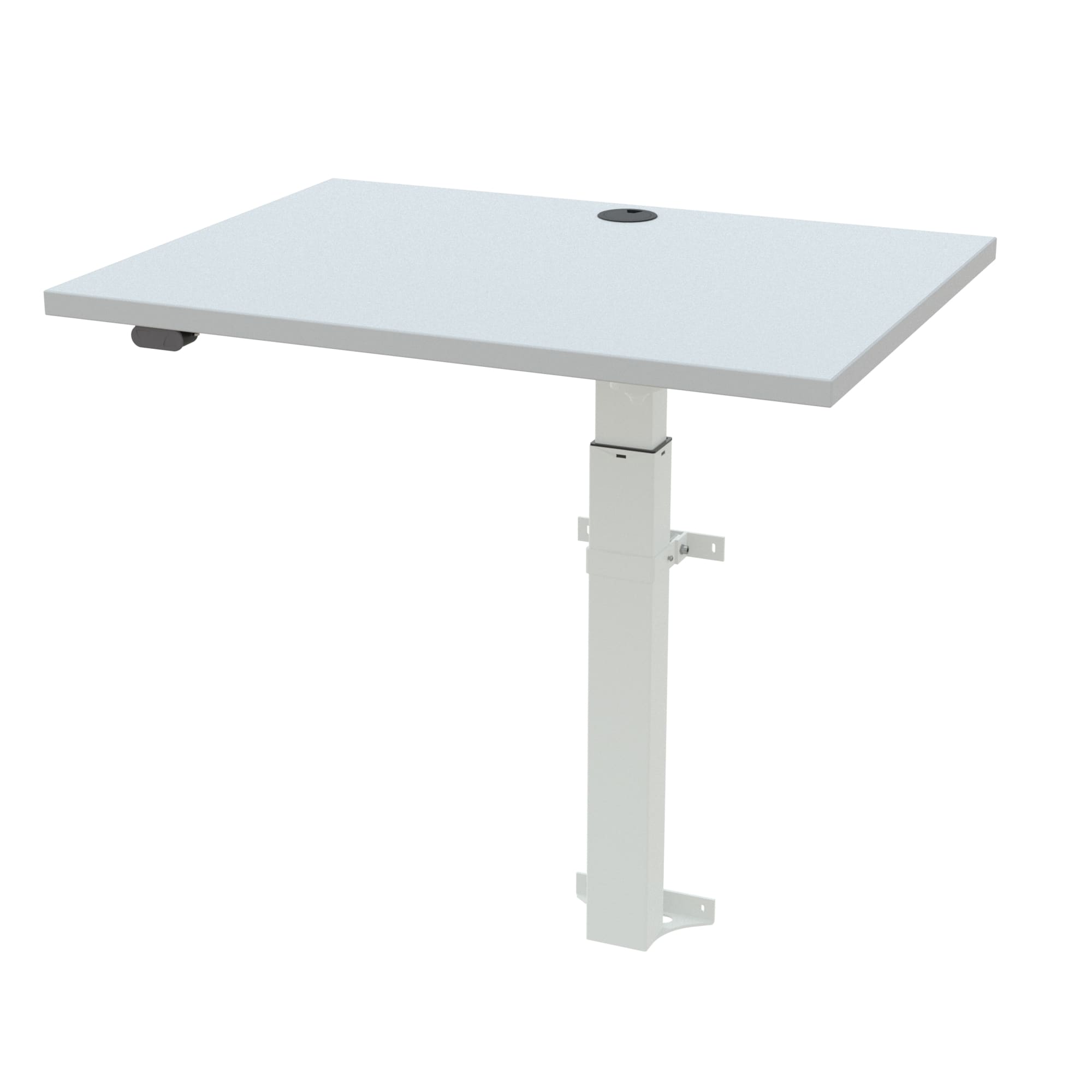 Electric Adjustable Wall desk | ONE | White with white frame