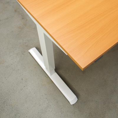 Electric Adjustable Desk | 160x80 cm | Beech with white frame